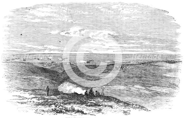 Russian Steamers Shelling the French Camp, Sebastopol, 1854. Creator: Unknown.