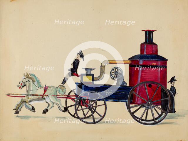 Toy Fire Engine, c. 1939. Creator: Mina Lowry.