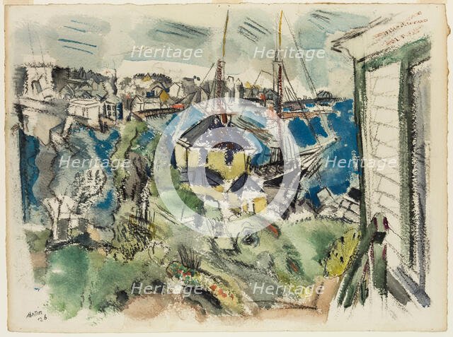 Pertaining to Stonington Harbor, 1926. Creator: John Marin.