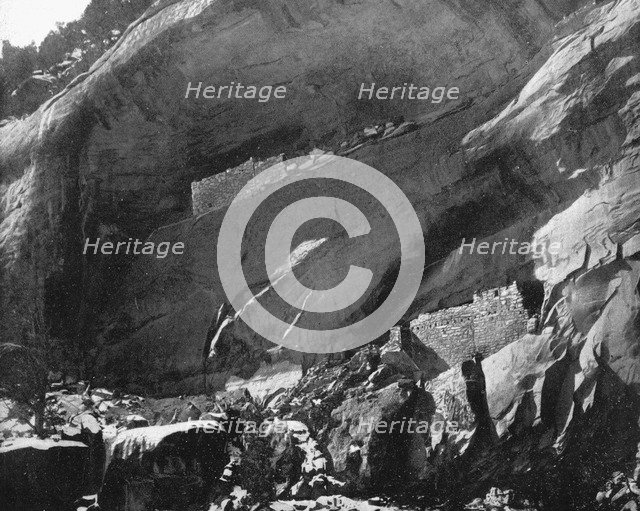 Cliff Dwellings, Mancos Canyon, Arizona, USA, 1893.Artist: John L Stoddard