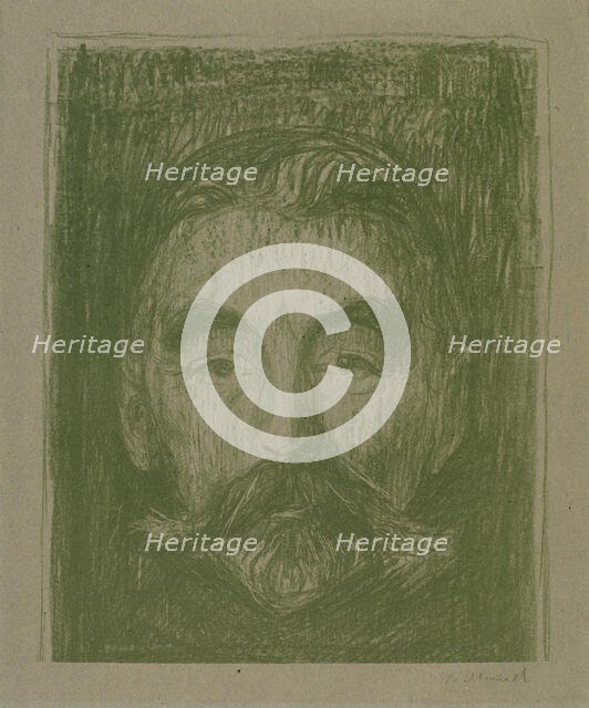 Portrait of Stéphane Mallarmé (1842-1898), 1897. Creator: Munch; Edvard (1863-1944).