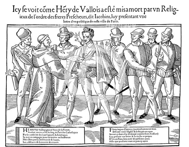 Assassination of Henry III, King of France, 1589 (1589-1590). Artist: Unknown