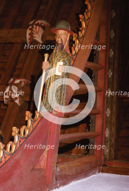 Bere Regis Church, Detail of Roof, Dorset, 20th century. Artist: CM Dixon.