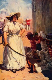'Bridget Widdowson on Guard at Cawnpore', 1857 (c1912). Artist: Unknown.