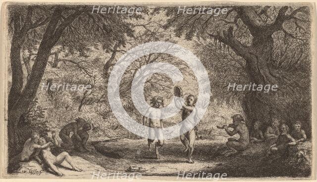 Bacchanal with a Dancing Couple in the Center. Creator: Willem Basse.