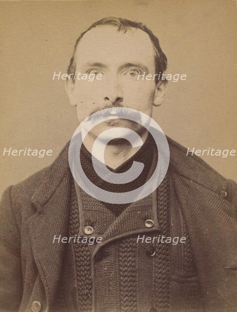 Tiran. Arthur, Théodore. 29 ans, né à Briec (Finistère). Serrurier. Anarchiste. 26/2/94., 1894. Creator: Alphonse Bertillon.