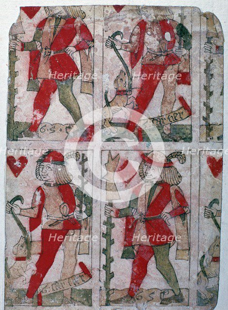 French playing cards, 15th century. Artist: Unknown