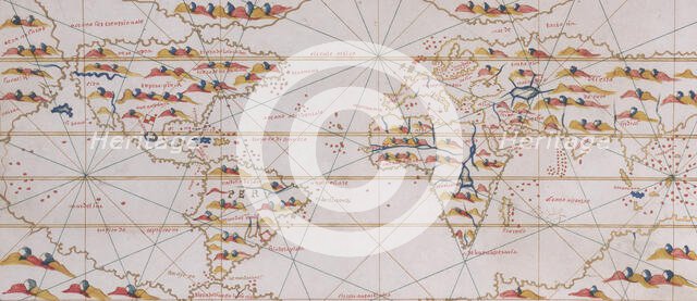 World map, 1560. Creator: Joan Martines.
