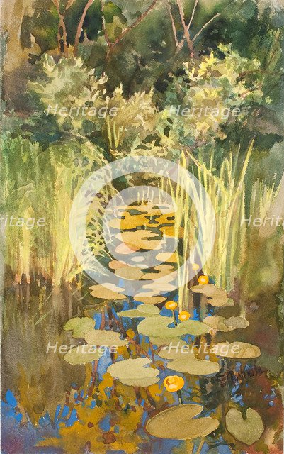 Backwater in Abramtsevo, c. 1888. Artist: Polenova, Elena Dmitryevna (1850-1898)