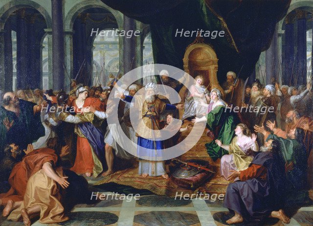 'Athaliah Expelled from the Temple', painted before 1697. Artist: Antoine Coypel