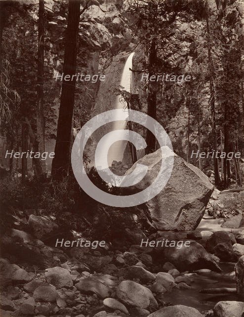 Lower Yosemite Fall, 1,600 feet, ca. 1872, printed ca. 1876. Creator: Attributed to Carleton E. Watkins.