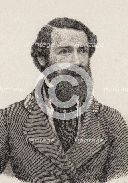 Portrait of the Composer Joseph Netzer (1808-1864), c. 1850. Creator: Hüssener, Auguste (1789-1877).