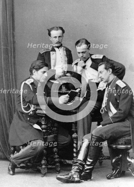 Grand Dukes Alexander Alexandrovich and Vladimir Alexandrovich of Russia, c1870-c1875(?). Artist: Sergei Levitsky