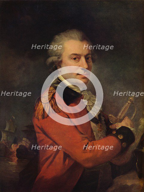 Portrait of Admiral De Suffren, 18th century, (1915). Artist: Alexander Roslin