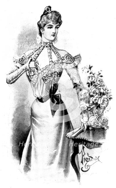 Ladies' Page: a charming theatre-bodice, 1898. Creator: Picador.