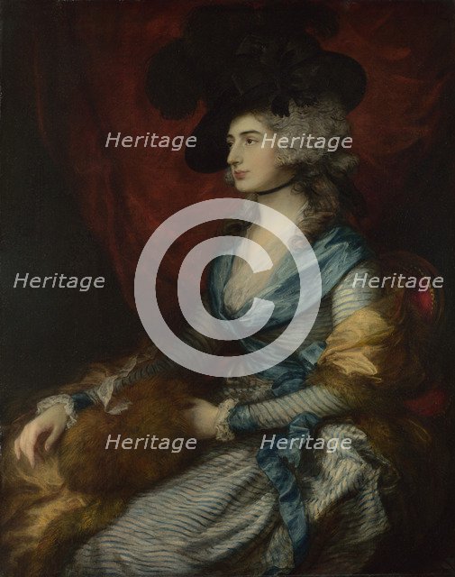 Portrait of Sarah Siddons, 1785. Artist: Gainsborough, Thomas (1727-1788)