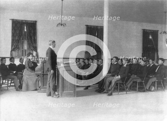 Carlisle Indian School, Carlisle, Pa. Chapel service?, 1901. Creator: Frances Benjamin Johnston.
