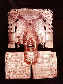 Gold pendant representing Mitlantecuhtli, Aztec god of the dead, 15th century. Artist: Unknown