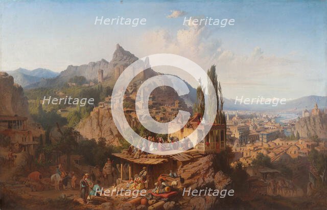 View of Tiflis, 1859. Creator: Franken; Paul von (1818-1884).