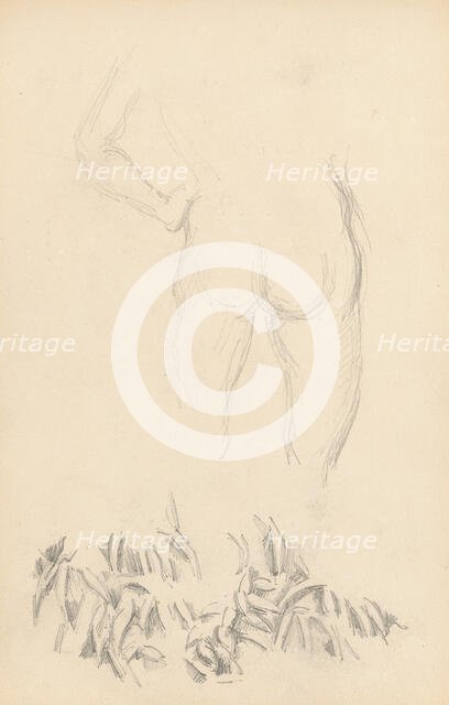 A Nude and Foliage, 1879/1882. Creator: Paul Cezanne.