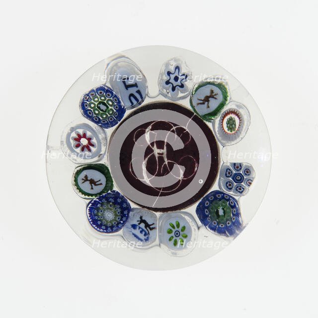 Paperweight, France, c. 1845-60. Creator: Saint-Louis Glassworks.