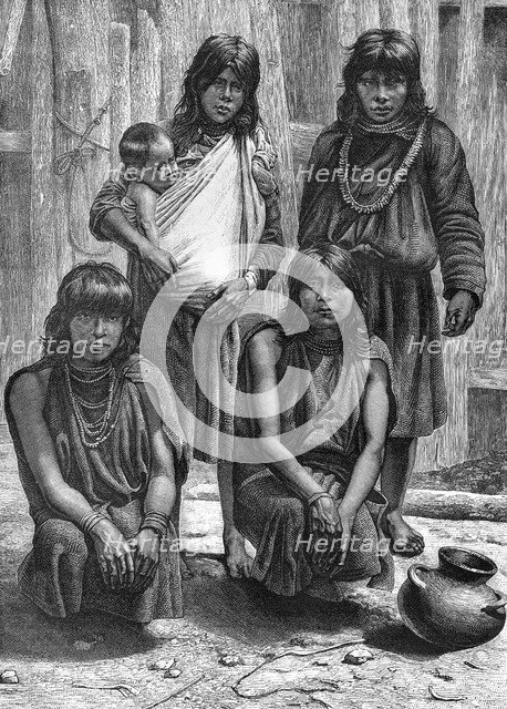 Native South Americans, 19th century.Artist: E Ronjat