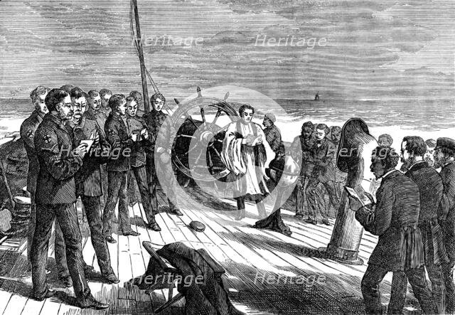 Our special artist's voyage to the Gold Coast - Sunday morning on board the Volta, 1873. Creator: Unknown.