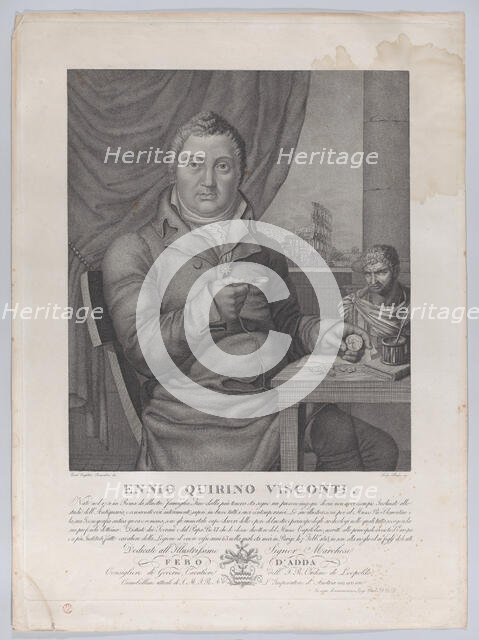 Portrait of Ennio Quirino Visconti, 1827. Creator: Luigi Rados.