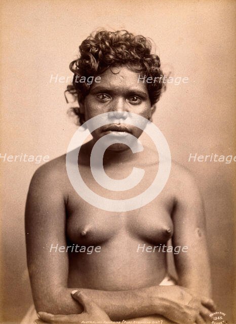 Australia: an Aboriginal woman, c1880s. Creator: Henry King.
