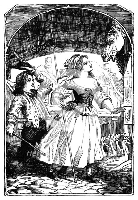 'The Goose Girl', 1901. Artist: Edward Henry Wehnert.