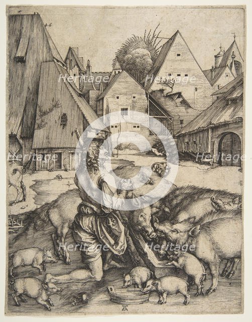 The Prodigal Son, ca. 1496. Creator: Albrecht Durer.