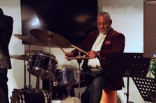 Vince Dunn, Paul Higgs Quartet, East Grinstead Jazz Club, Chequer Mead Theatre, West Sussex, 2025. Creator: Brian O'Connor.