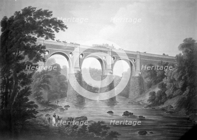 Marple Aqueduct, Peak Forest Canal, Greater Manchester, 1803. Artist: Unknown