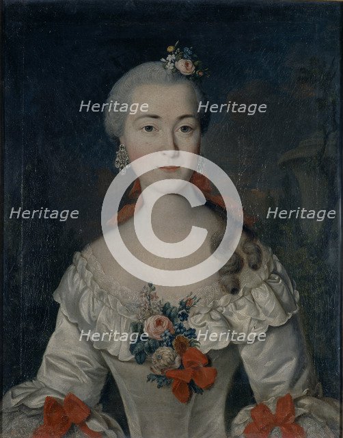 Portrait of Maria Ivanovna Tatishcheva, 1759. Artist: Lueders, David (1710-1759)