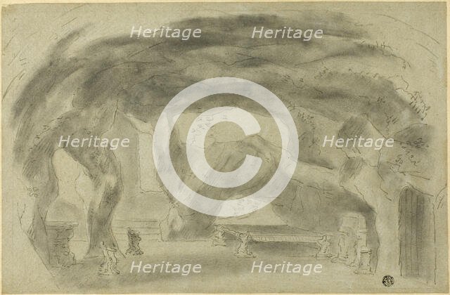 Interior of a Grotto, n.d. Creator: Richard Wilson.