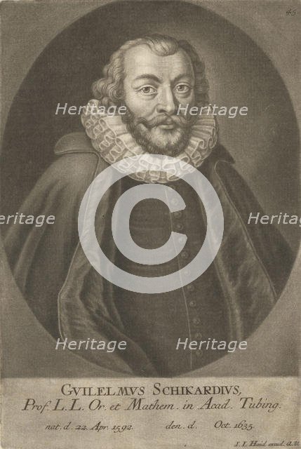 Portrait of Wilhelm Schickard (1592-1635). Creator: Anonymous.