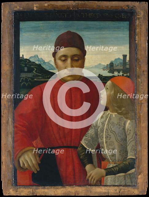 Francesco Sassetti (1421-1490) and His Son Teodoro, ca. 1488. Creator: Domenico Ghirlandaio.