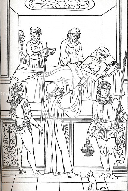 'Ketham: Fasciculus Medicinae, Venice, 1493, The Treatment Of The Plauge', c1493. Artist: Unknown.