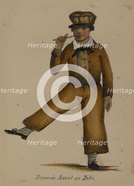 Françoise Ravel as Bibi, 1855-1859. Creator: Alfred Jacob Miller.