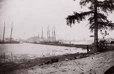 Pontoon Bridge, James River, 1864. Creator: Andrew Joseph Russell.