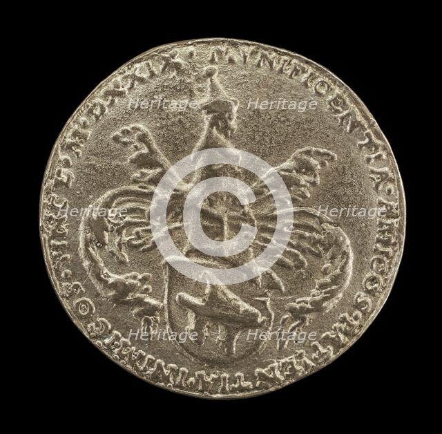 Shield of Arms, Crest and Mantling [reverse], 1529. Creator: Matthes Gebel.