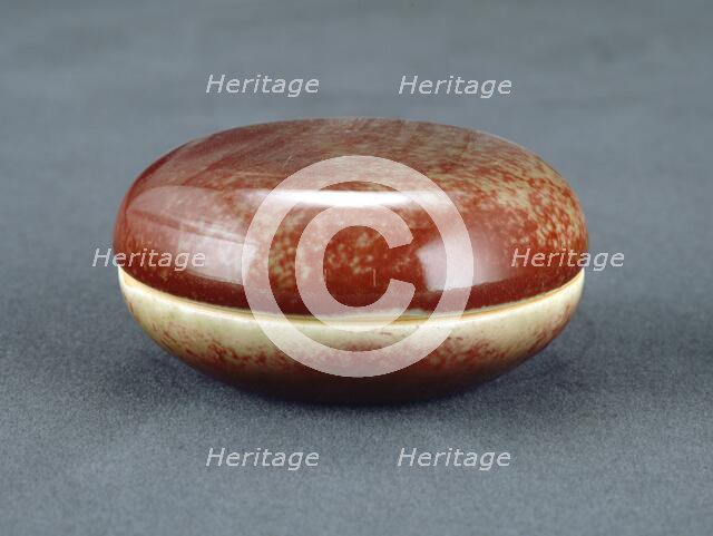 Covered Box for Seal Paste, Kangxi period, 1662/1722. Creator: Unknown.