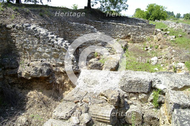 A taberna in Dion, Greece. Artist: Samuel Magal