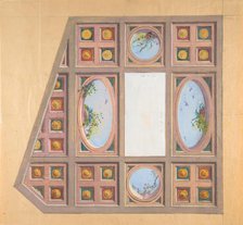 Design for a ceiling decoration, 19th century. Creator: Anon.