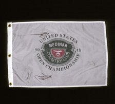 Autographed hole flag from the US Open, 1990. Artist: Unknown