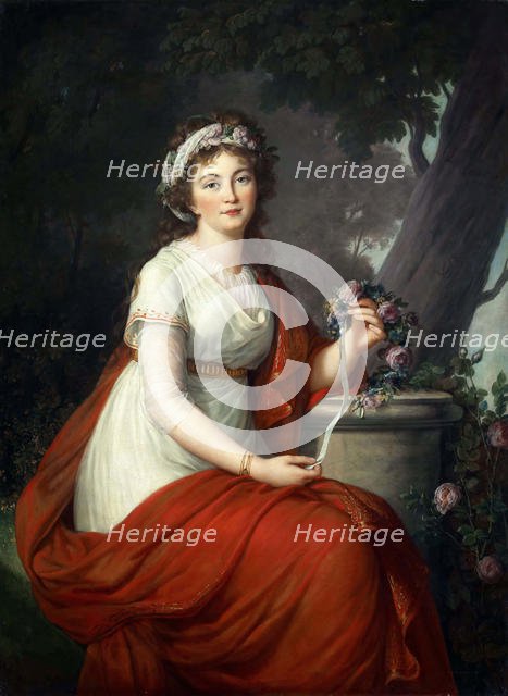 Portrait of Countess Tatyana Vasilyevna Yusupova, née von Engelhardt (1769-1841), 1797. Creator: Vigée Le Brun, Louise Élisabeth (1755-1842).