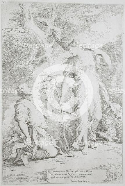 Ceres and Phytalus, c1662. Creator: Salvator Rosa.