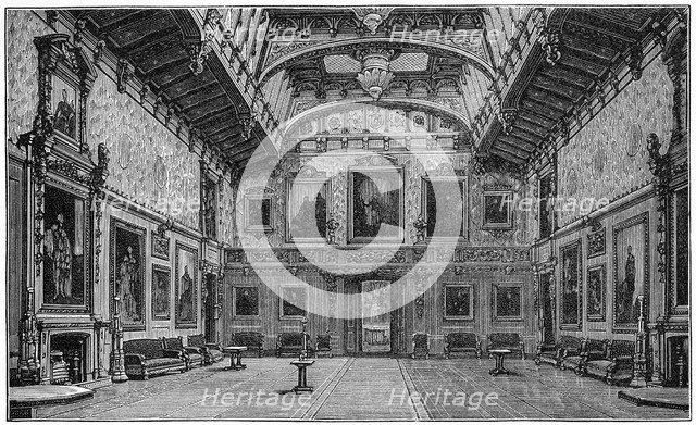 'The Waterloo Chamber', Windsor Castle, 1880. Artist: Robert Taylor Pritchett