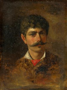 Man with Moustache, 1892. Creator: Ludovit Pitthordt.