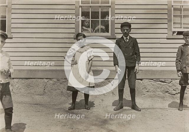 Edward St. Germain and his sister Delia, mill workers, Phoenix, Rhode Island, April 1909, 3379. Creator: Lewis Wickes Hine.
